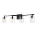 Myhouse Lighting Visual Comfort Studio - 4464204-112 - Four Light Bath Vanity - Fullton - Midnight Black