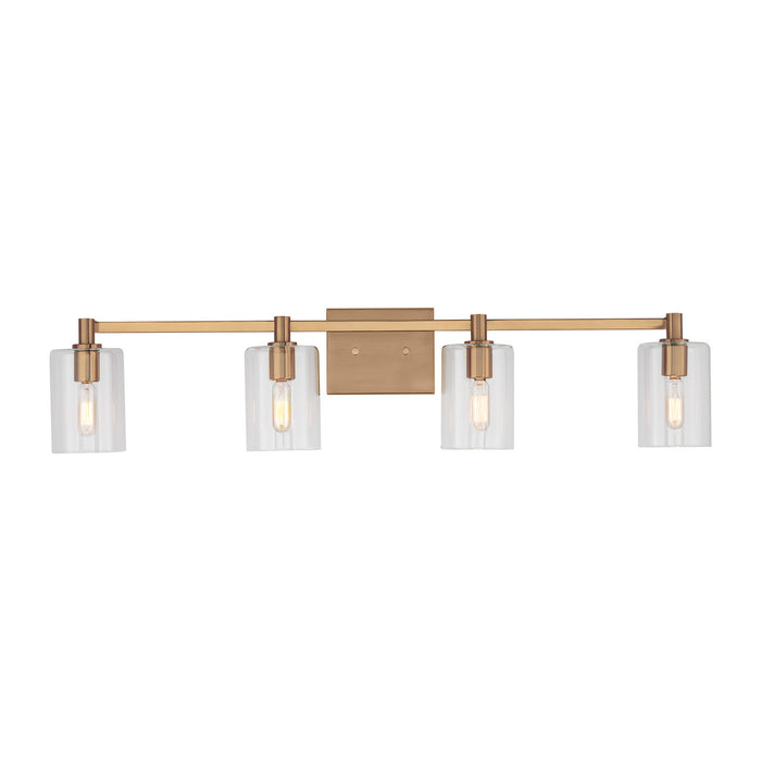 Myhouse Lighting Visual Comfort Studio - 4464204-848 - Four Light Bath Vanity - Fullton - Satin Brass