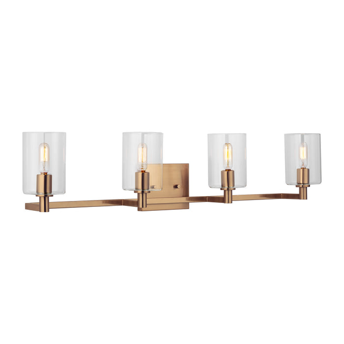 Myhouse Lighting Visual Comfort Studio - 4464204-848 - Four Light Bath Vanity - Fullton - Satin Brass