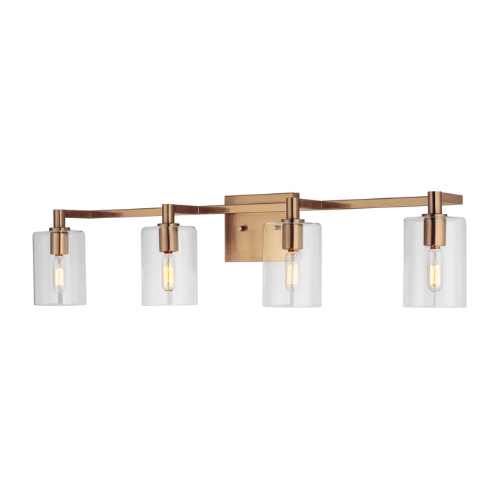 Myhouse Lighting Visual Comfort Studio - 4464204-848 - Four Light Bath Vanity - Fullton - Satin Brass