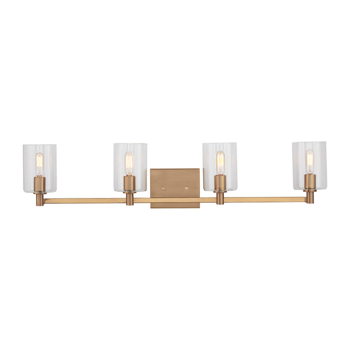 Myhouse Lighting Visual Comfort Studio - 4464204-848 - Four Light Bath Vanity - Fullton - Satin Brass