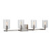 Myhouse Lighting Visual Comfort Studio - 4464204-962 - Four Light Bath Vanity - Fullton - Brushed Nickel