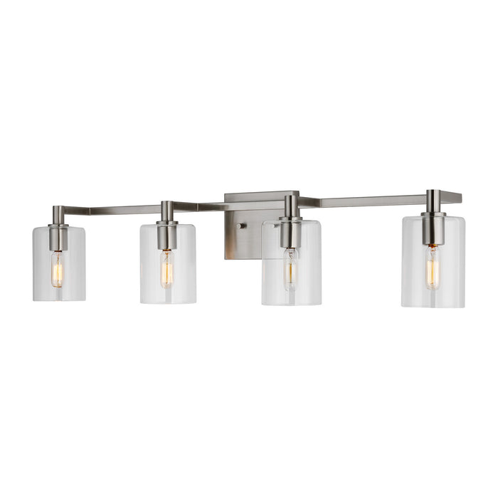 Myhouse Lighting Visual Comfort Studio - 4464204-962 - Four Light Bath Vanity - Fullton - Brushed Nickel