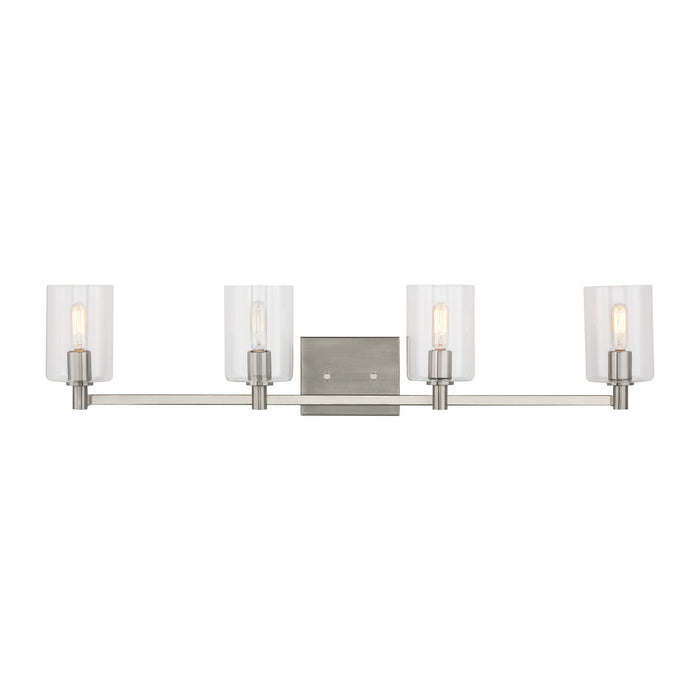 Myhouse Lighting Visual Comfort Studio - 4464204-962 - Four Light Bath Vanity - Fullton - Brushed Nickel