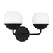 Myhouse Lighting Visual Comfort Studio - 4468102-112 - Two Light Bath Vanity - Alvin - Midnight Black