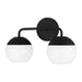 Myhouse Lighting Visual Comfort Studio - 4468102-112 - Two Light Bath Vanity - Alvin - Midnight Black