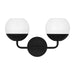 Myhouse Lighting Visual Comfort Studio - 4468102-112 - Two Light Bath Vanity - Alvin - Midnight Black