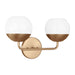 Myhouse Lighting Visual Comfort Studio - 4468102-848 - Two Light Bath Vanity - Alvin - Satin Brass