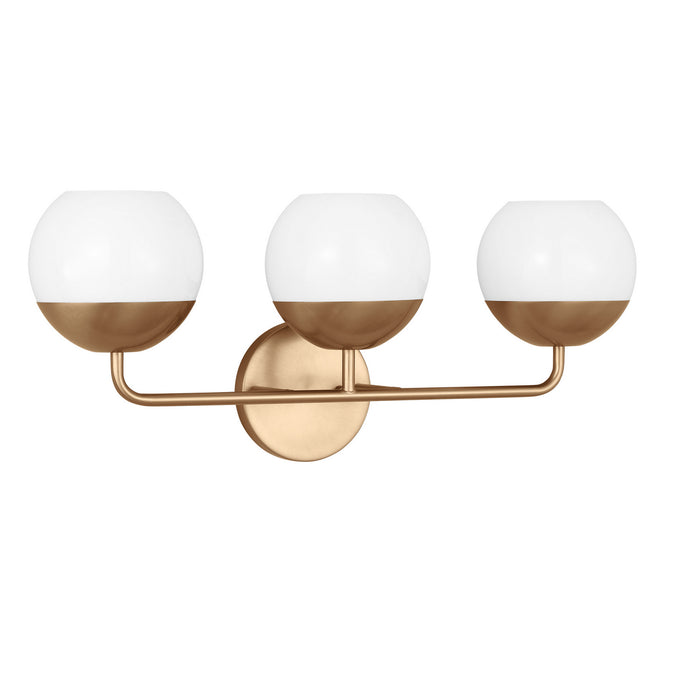 Myhouse Lighting Visual Comfort Studio - 4468103-848 - Three Light Bath Vanity - Alvin - Satin Brass