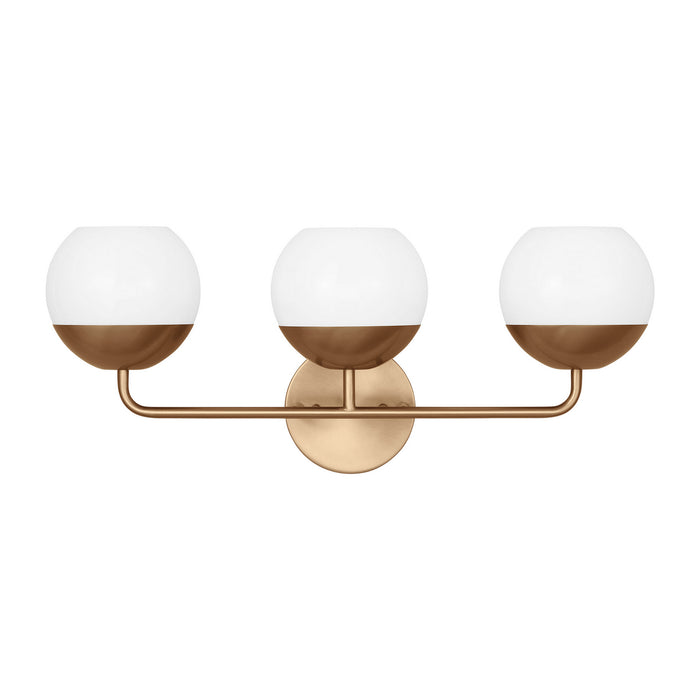 Myhouse Lighting Visual Comfort Studio - 4468103-848 - Three Light Bath Vanity - Alvin - Satin Brass