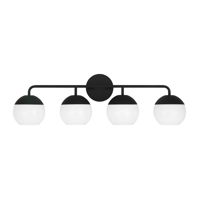 Myhouse Lighting Visual Comfort Studio - 4468104-112 - Four Light Bath Vanity - Alvin - Midnight Black