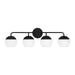 Myhouse Lighting Visual Comfort Studio - 4468104-112 - Four Light Bath Vanity - Alvin - Midnight Black