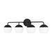 Myhouse Lighting Visual Comfort Studio - 4468104-112 - Four Light Bath Vanity - Alvin - Midnight Black