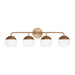 Myhouse Lighting Visual Comfort Studio - 4468104-848 - Four Light Bath Vanity - Alvin - Satin Brass