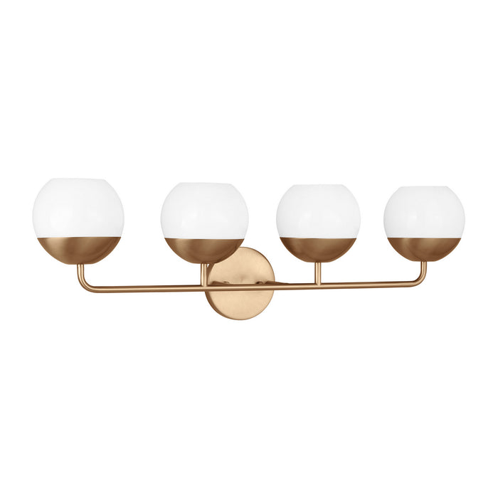 Myhouse Lighting Visual Comfort Studio - 4468104-848 - Four Light Bath Vanity - Alvin - Satin Brass