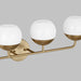 Myhouse Lighting Visual Comfort Studio - 4468104-848 - Four Light Bath Vanity - Alvin - Satin Brass