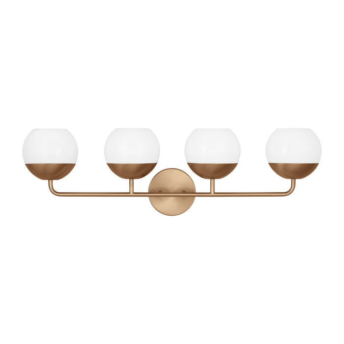 Myhouse Lighting Visual Comfort Studio - 4468104-848 - Four Light Bath Vanity - Alvin - Satin Brass