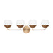 Myhouse Lighting Visual Comfort Studio - 4468104-848 - Four Light Bath Vanity - Alvin - Satin Brass