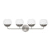 Myhouse Lighting Visual Comfort Studio - 4468104-962 - Four Light Bath Vanity - Alvin - Brushed Nickel