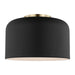 Myhouse Lighting Visual Comfort Studio - 7505401-112 - One Light Flush Mount - Malone - Midnight Black