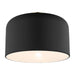 Myhouse Lighting Visual Comfort Studio - 7505401-112 - One Light Flush Mount - Malone - Midnight Black