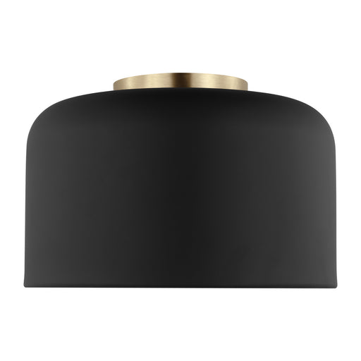 Myhouse Lighting Visual Comfort Studio - 7505401-112 - One Light Flush Mount - Malone - Midnight Black