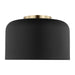 Myhouse Lighting Visual Comfort Studio - 7505401-112 - One Light Flush Mount - Malone - Midnight Black