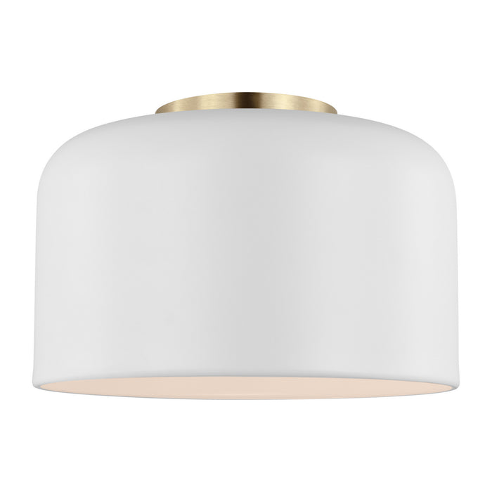 Myhouse Lighting Visual Comfort Studio - 7505401-115 - One Light Flush Mount - Malone - Matte White