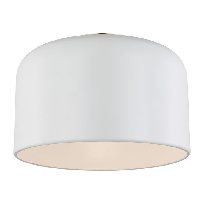 Myhouse Lighting Visual Comfort Studio - 7505401-115 - One Light Flush Mount - Malone - Matte White