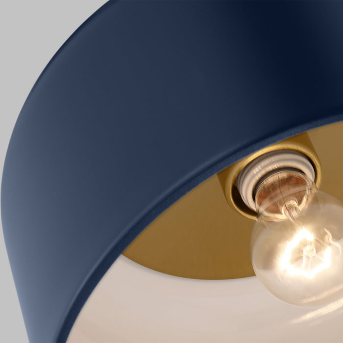 Myhouse Lighting Visual Comfort Studio - 7505401-127 - One Light Flush Mount - Malone - Navy