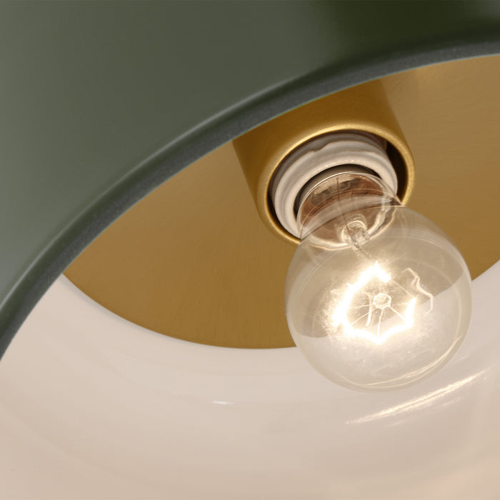 Myhouse Lighting Visual Comfort Studio - 7505401-145 - One Light Flush Mount - Malone - Olive