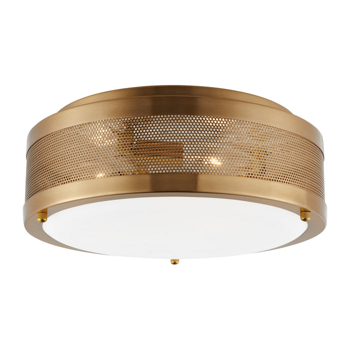 Myhouse Lighting Visual Comfort Studio - 7532003-848 - Three Light Flush Mount - Vander - Satin Brass