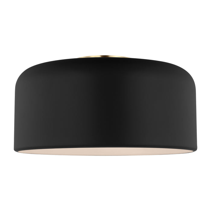 Myhouse Lighting Visual Comfort Studio - 7605401-112 - One Light Flush Mount - Malone - Midnight Black