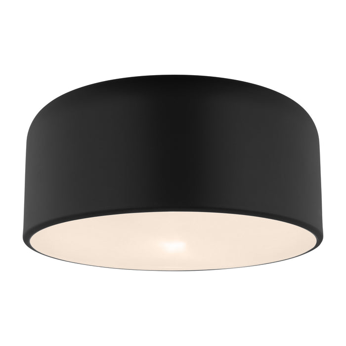 Myhouse Lighting Visual Comfort Studio - 7605401-112 - One Light Flush Mount - Malone - Midnight Black