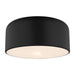 Myhouse Lighting Visual Comfort Studio - 7605401-112 - One Light Flush Mount - Malone - Midnight Black