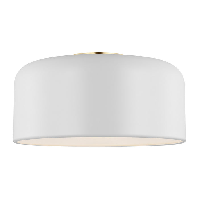 Myhouse Lighting Visual Comfort Studio - 7605401-115 - One Light Flush Mount - Malone - Matte White