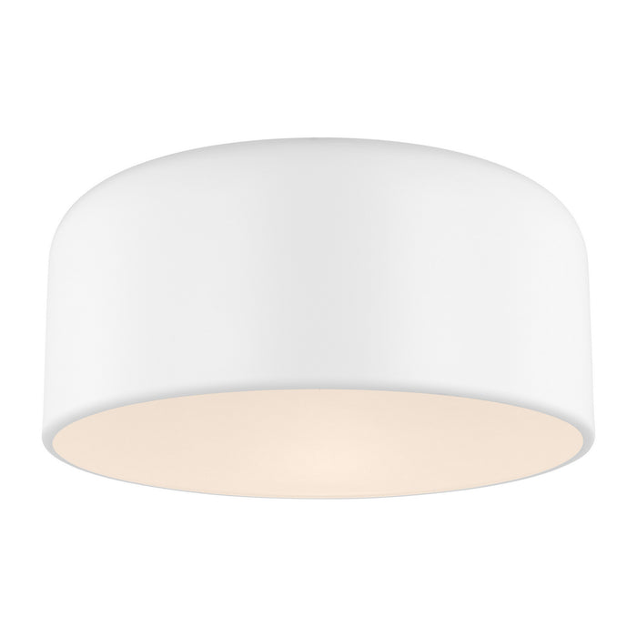 Myhouse Lighting Visual Comfort Studio - 7605401-115 - One Light Flush Mount - Malone - Matte White