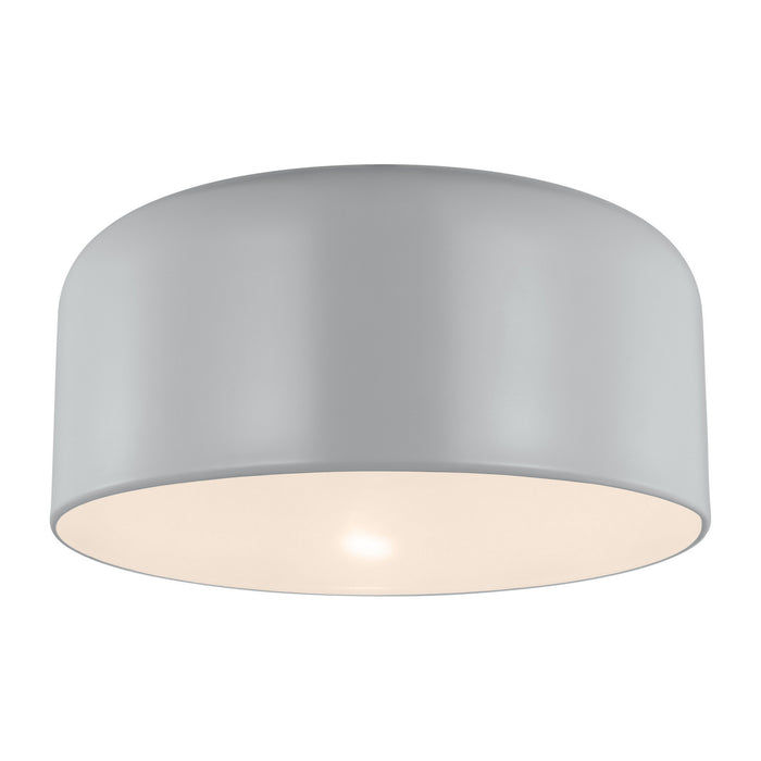 Myhouse Lighting Visual Comfort Studio - 7605401-118 - One Light Flush Mount - Malone - Matte Grey