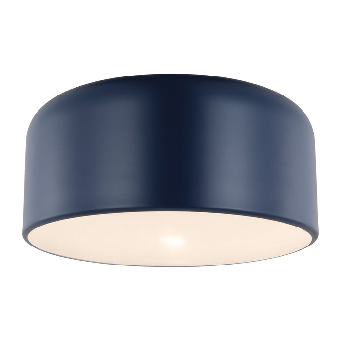 Myhouse Lighting Visual Comfort Studio - 7605401-127 - One Light Flush Mount - Malone - Navy