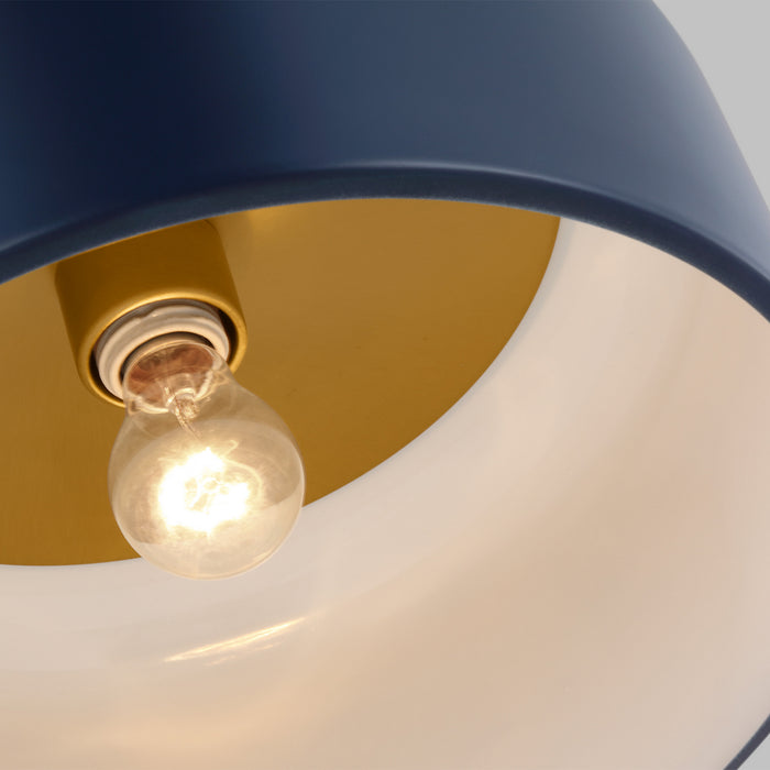 Myhouse Lighting Visual Comfort Studio - 7605401-127 - One Light Flush Mount - Malone - Navy