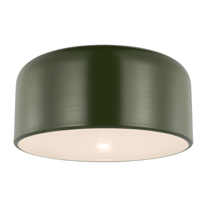 Myhouse Lighting Visual Comfort Studio - 7605401-145 - One Light Flush Mount - Malone - Olive