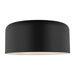 Myhouse Lighting Visual Comfort Studio - 7705401-112 - One Light Flush Mount - Malone - Midnight Black