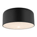 Myhouse Lighting Visual Comfort Studio - 7705401-112 - One Light Flush Mount - Malone - Midnight Black