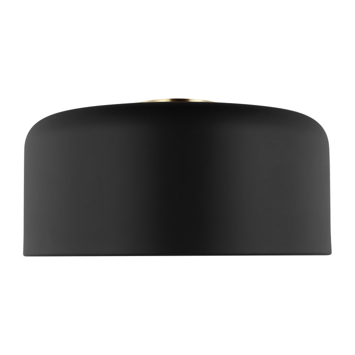 Myhouse Lighting Visual Comfort Studio - 7705401-112 - One Light Flush Mount - Malone - Midnight Black