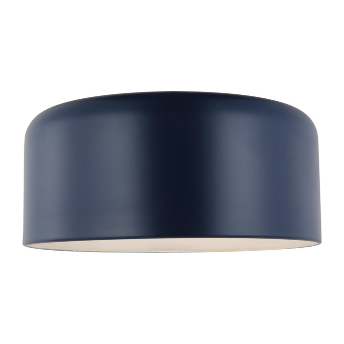 Myhouse Lighting Visual Comfort Studio - 7705401-127 - One Light Flush Mount - Malone - Navy