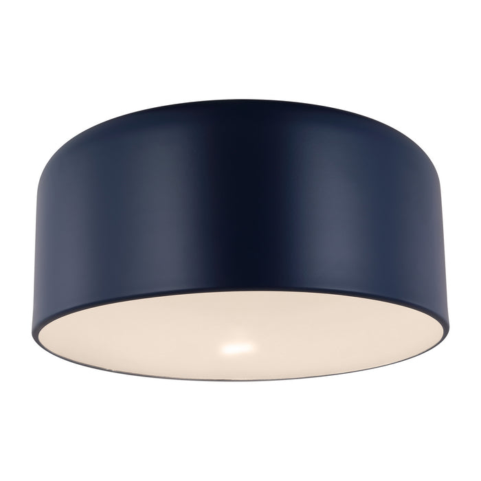 Myhouse Lighting Visual Comfort Studio - 7705401-127 - One Light Flush Mount - Malone - Navy