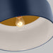 Myhouse Lighting Visual Comfort Studio - 7705401-127 - One Light Flush Mount - Malone - Navy