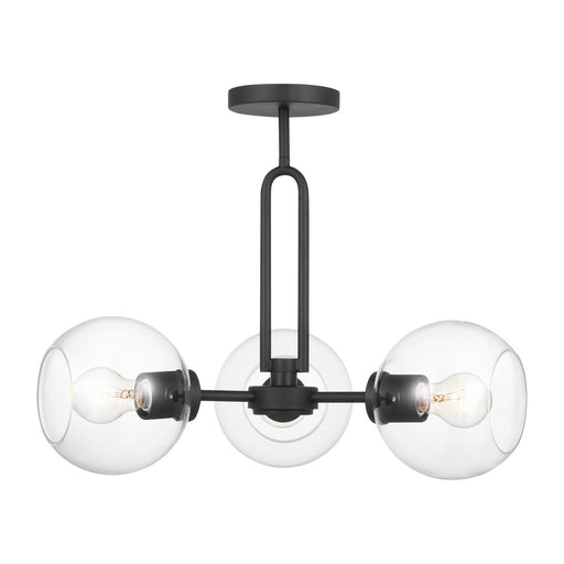 Myhouse Lighting Visual Comfort Studio - 7755703-112 - Three Light Semi-Flush Mount - Codyn - Midnight Black