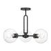 Myhouse Lighting Visual Comfort Studio - 7755703-112 - Three Light Semi-Flush Mount - Codyn - Midnight Black