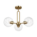 Myhouse Lighting Visual Comfort Studio - 7755703-848 - Three Light Semi-Flush Mount - Codyn - Satin Brass